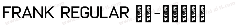 frank regular 粗体字体转换